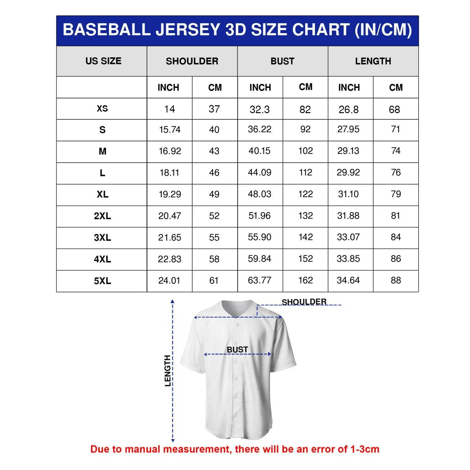 Men Size Chart