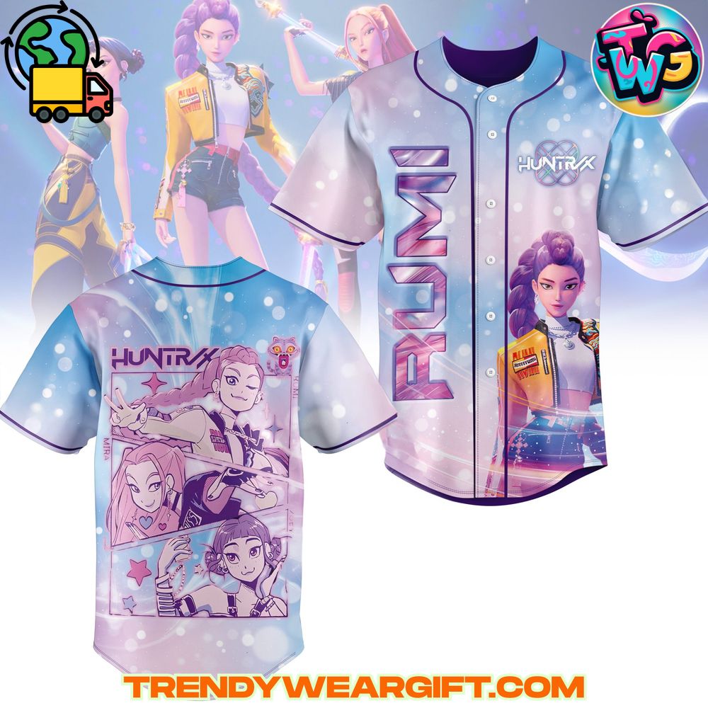 KPop Demon Hunters Huntrix Rumi Baseball Jersey K-Pop Demon Hunters Huntrix Rumi Baseball Jersey