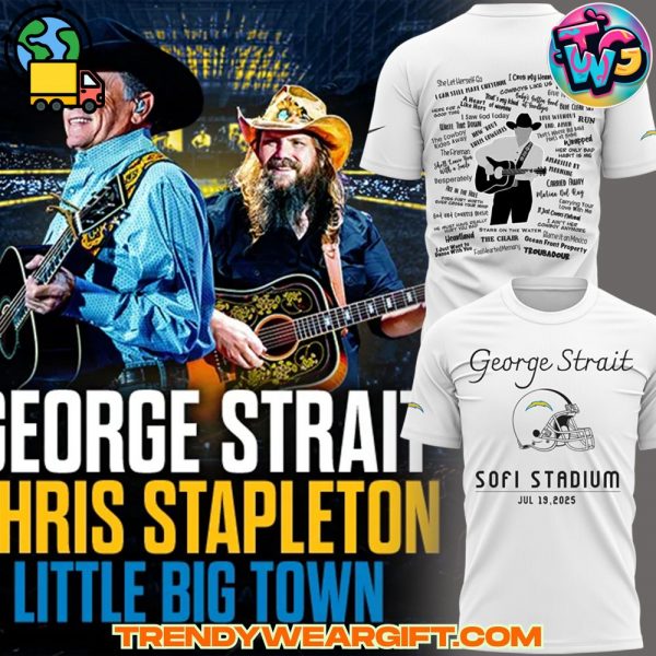 Los Angeles Chargers NFL x George Strait White T-shirt