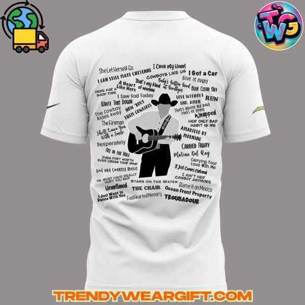 Los Angeles Chargers NFL x George Strait White Tshirt