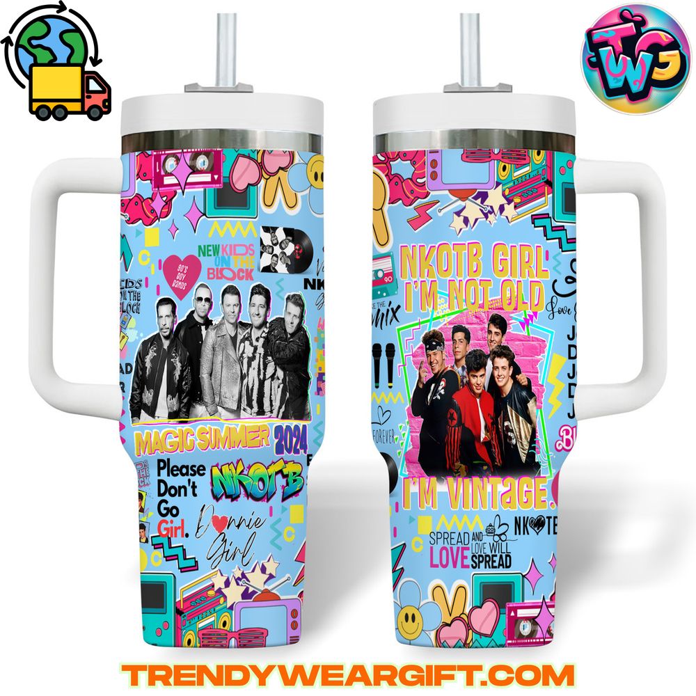 New Kids on the Block Baseball Stanley Tumbler Cup New Kids on the Block Stanley Tumbler Cup