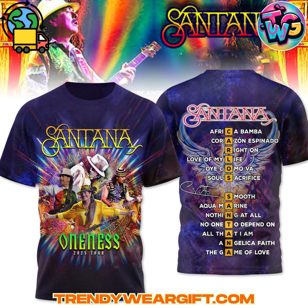 Santana Oneness Tour Tshirt Santana Oneness Tour T-shirt