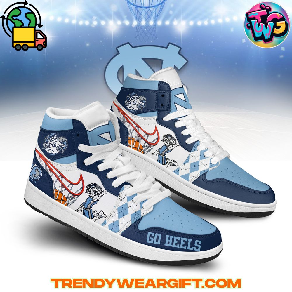 North Carolina Tar Heels Basketball Team Air Jordan 1 Sneaker North Carolina Tar Heels Basketball Team Air Jordan 1 Sneaker