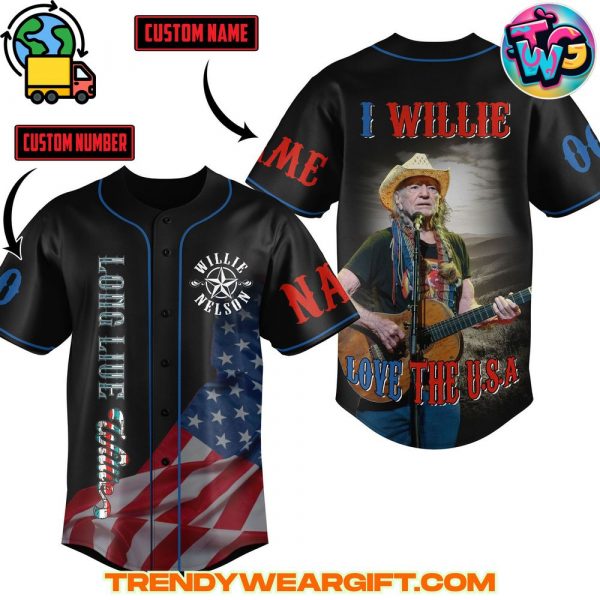 Willie Nelson Baseball Jersey